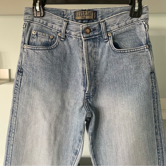 Vintage High-waisted Light Blue Wash Straight Leg Jeans - Picture 3 of 11